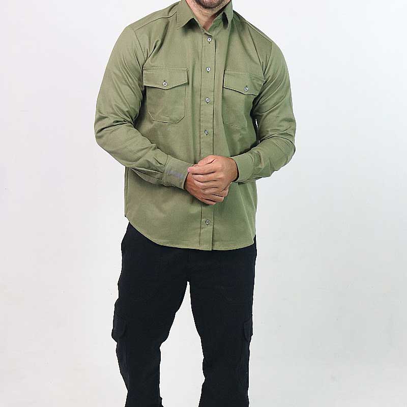 Camisa Tipo Campo Ligera y Cómoda para Trabajo - Lotus Textil Uniformes Empresariales Paraguay