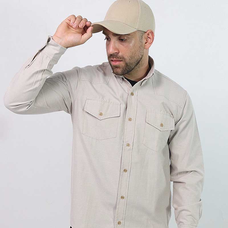 Camisa Tipo Campo Ligera y Cómoda para Trabajo - Lotus Textil Uniformes Empresariales Paraguay