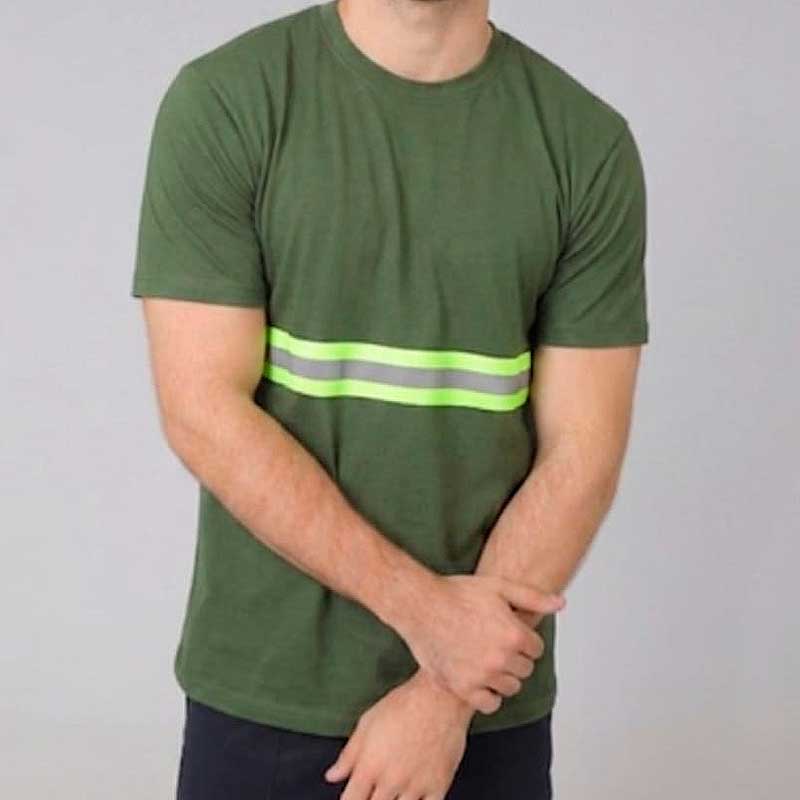 Remera Básica con cinta reflectiva - Lotus Textil Uniformes Empresariales Paraguay