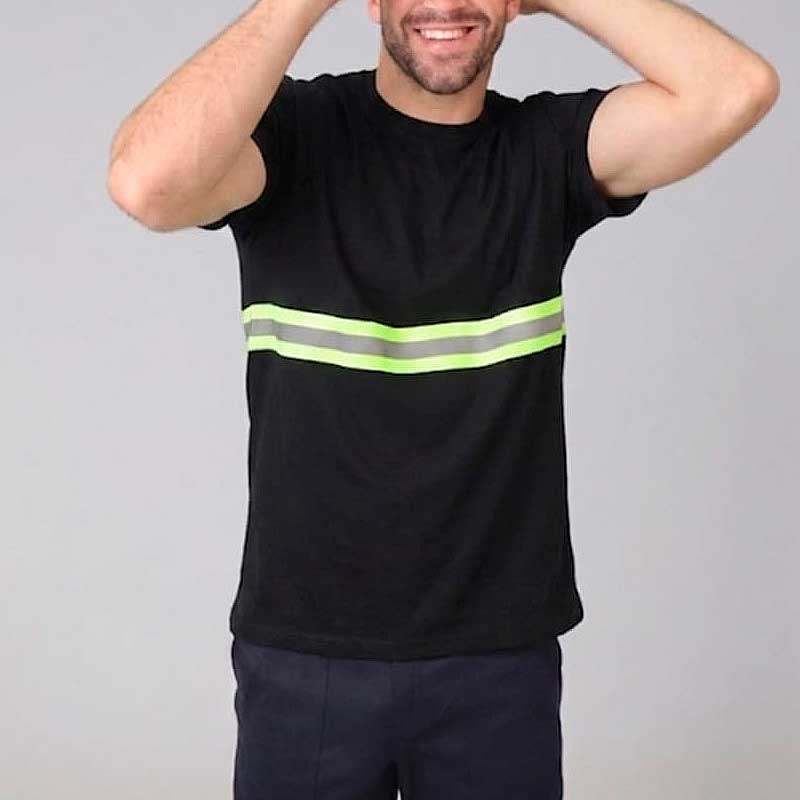 Remera Básica con cinta reflectiva - Lotus Textil Uniformes Empresariales Paraguay